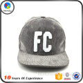 high quality felt logo corduroy snapback cap and hat
